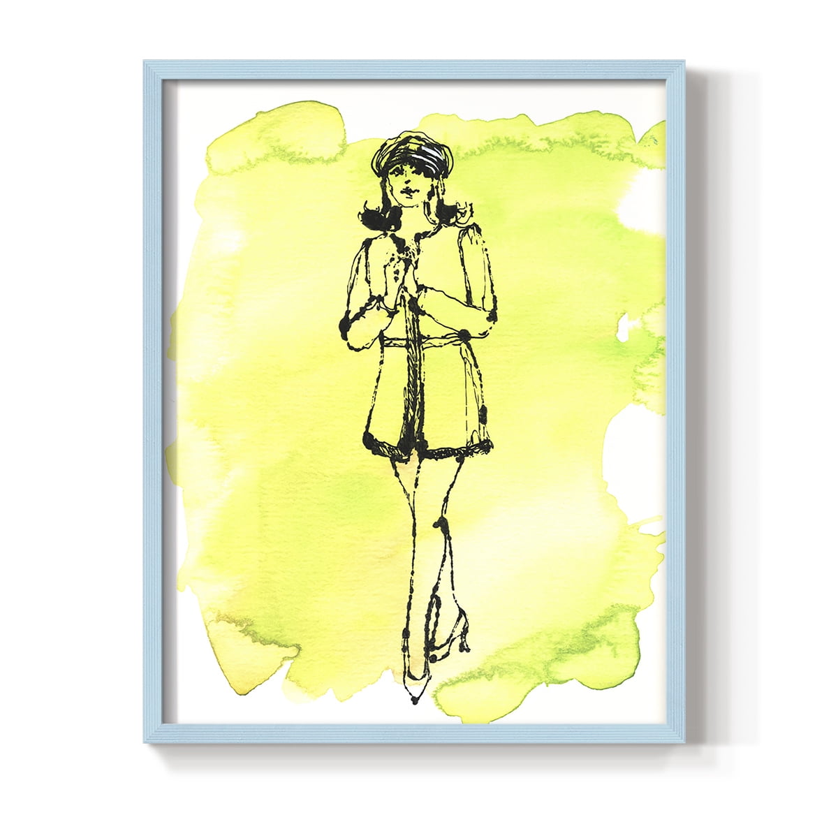 60's Fab I in Paper Solid Wood 11 x 14 Framed Print