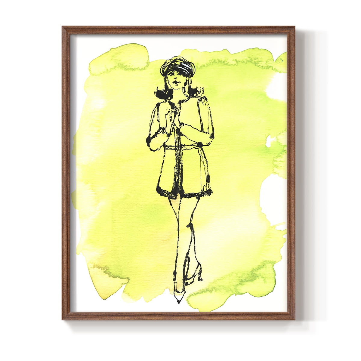 60's Fab I in Paper Solid Wood 11 x 14 Framed Print