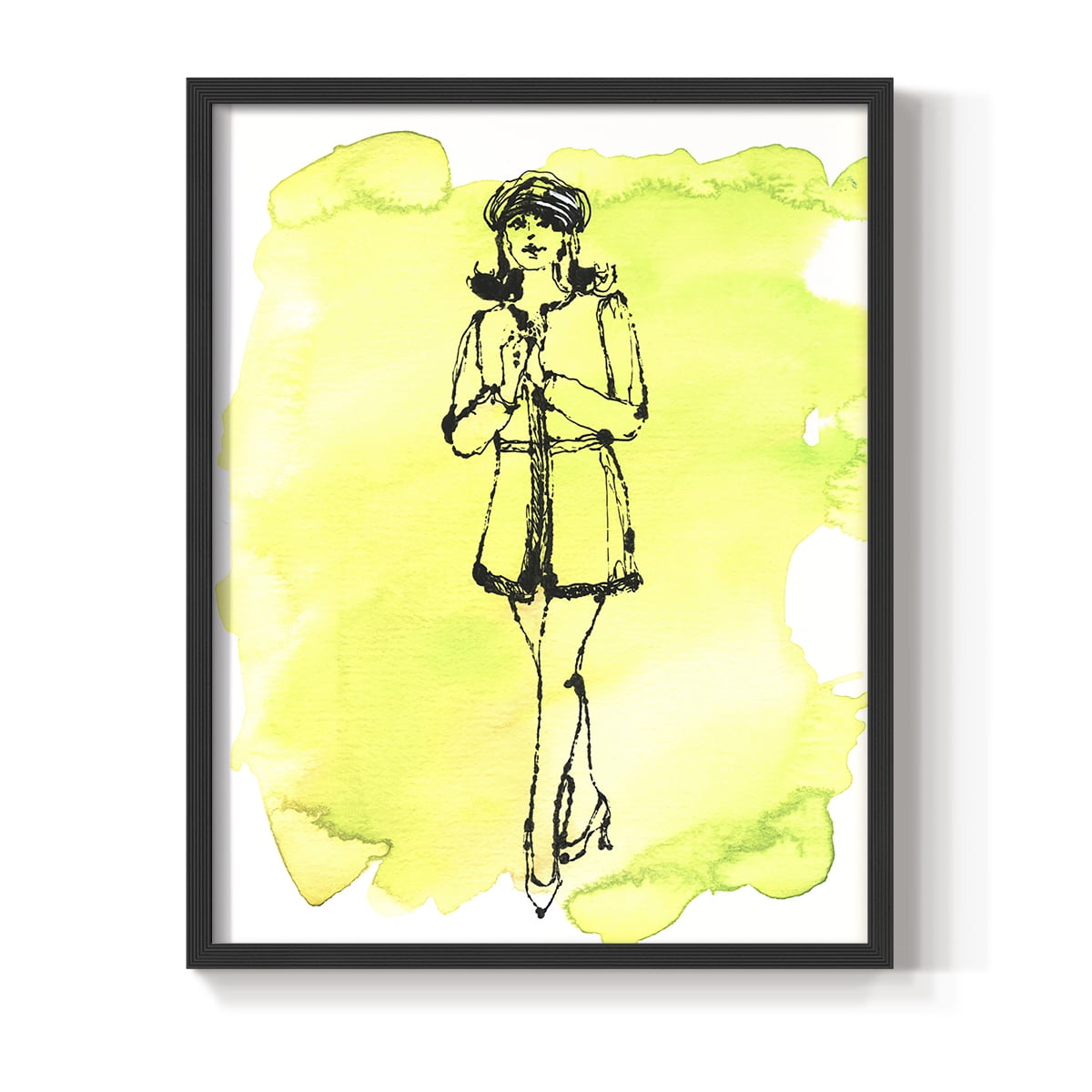 60's Fab I in Paper Solid Wood 11 x 14 Framed Print