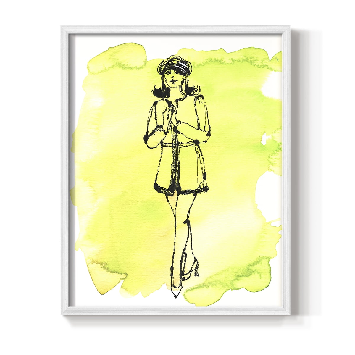 60's Fab I in Paper Solid Wood 11 x 14 Framed Print