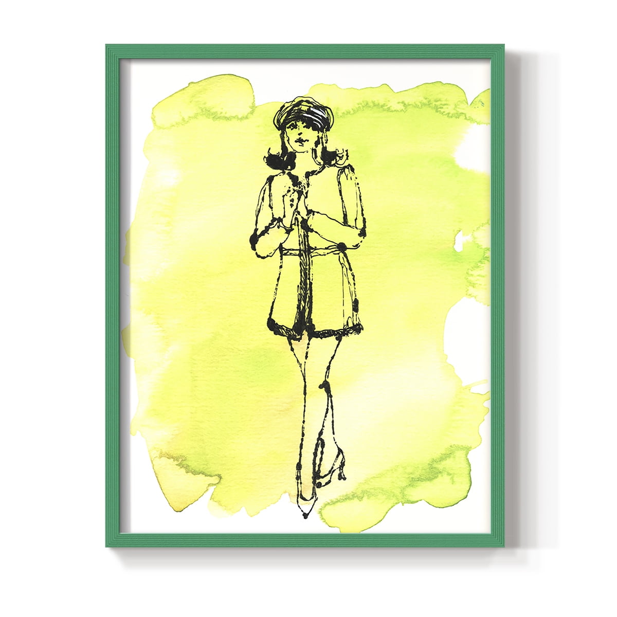 60's Fab I in Paper Solid Wood 11 x 14 Framed Print