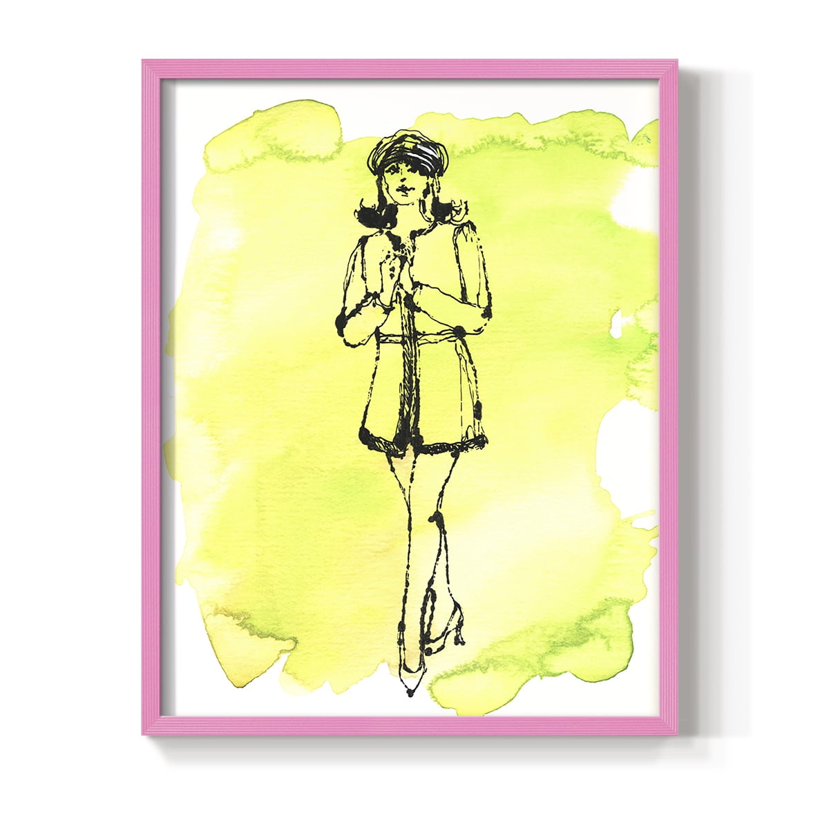60's Fab I in Paper Solid Wood 11 x 14 Framed Print