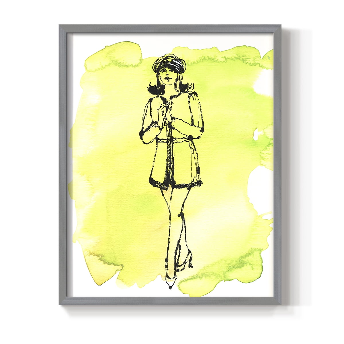 60's Fab I in Paper Solid Wood 22 x 28 Framed Print