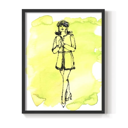 60's Fab I in Paper Solid Wood 8 x 10 Framed Print