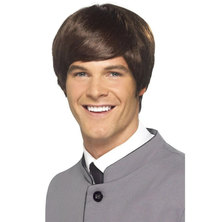 60s Male Mod Short Wig Adult Brown 60s Male Mod Short Wig Adult Brown