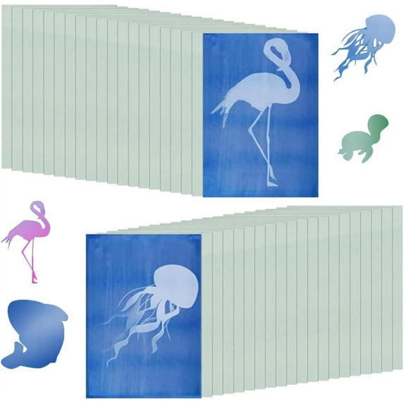 60 sheets Cyanotype Paper Sun Print Paper Kit A6 Solar Drawing Paper Sensitivity Nature Printing Paper High Sensitive Sun Paper for Adults Crafts DIY Project 4.13 x 5.86 Inch