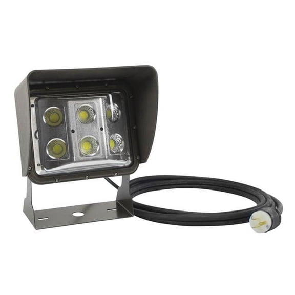 60 watt LED Low Profile Wall Pack Light with Glare Shield & 100 ft. Cord - U Bracket Mount