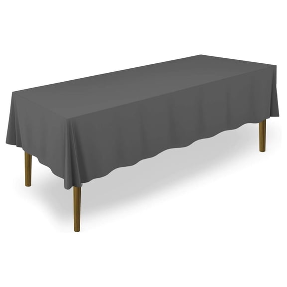- 60" x 102" Premium Tablecloth for Wedding/Banquet/Restaurant - Rectangular Polyester Fabric Table Cloth - Dark Gray
