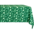thumbnail image 1 of 60 x 120 Inch St Patrick''s Day & Spring Rectangle Tablecloth - Shamrock Patterned Waterproof Spillproof Stain Resistant Washable Table Cloth for Dining Room Kitchen Party, Green Clover, 1 of 6