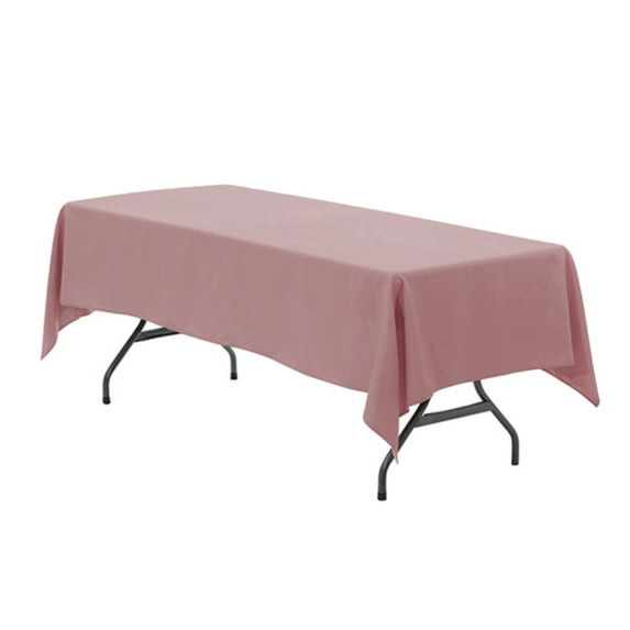 60 x 126 inch Rect. Polyester Tablecloth Dusty Rose