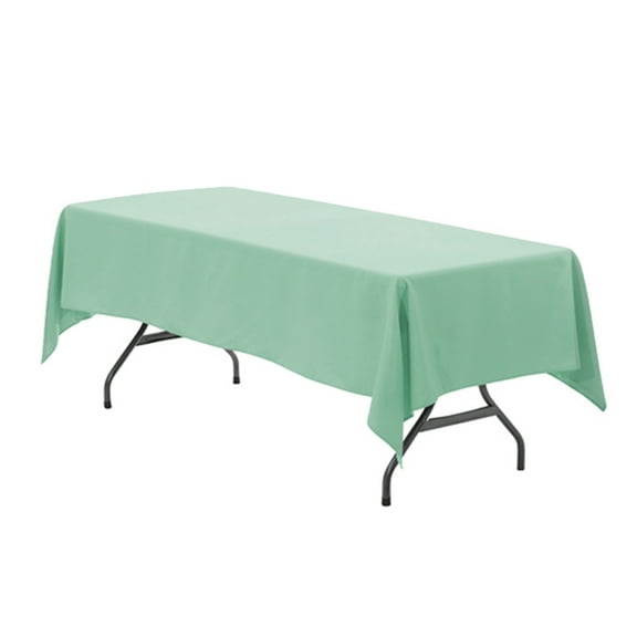 60 x 126 inch Rect. Polyester Tablecloth Mint Green