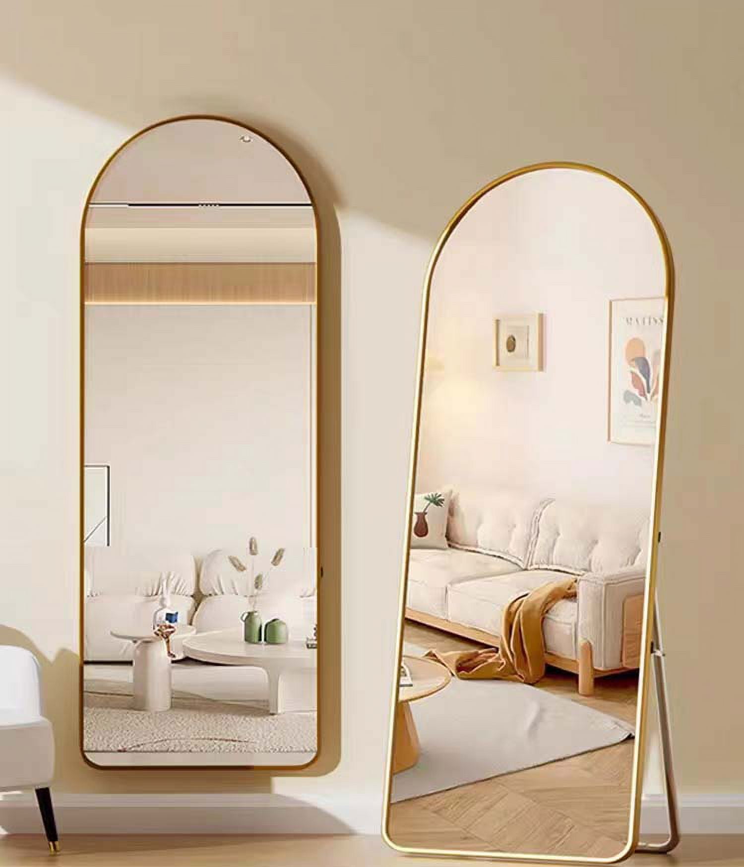 60" x 15.7" Fulllength Arched Standing Floor Mirror Fulllength Mirror