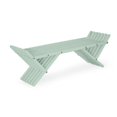 thumbnail image 1 of 60 x 20.5 x 20 in. Wooden Backless French Bench - Two Seat, Harbor Green, 1 of 1