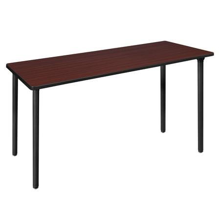 Regency Kee 60 x 24 in. Folding Training Seminar Table- Mahogany Top, Black Legs