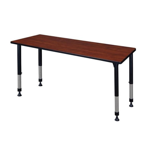 60 x 24 in. Kee Height Adjustable Classroom Table, Cherry