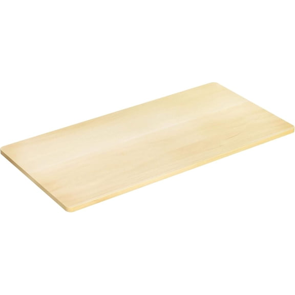 60 x 24 inch Solid One-Piece Desk Top for Sit-to-Stand Frames, Light Wood