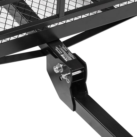 60x24x14 Inch Folding Hitch Cargo Carrier 500lbs Heavy Duty Steel Hitch Mount Cargo Basket with Anti Rattle Stabilizer Fits 2 Inch Receiver for SUV Truck Pickup Outdoor Travel Storage Transport