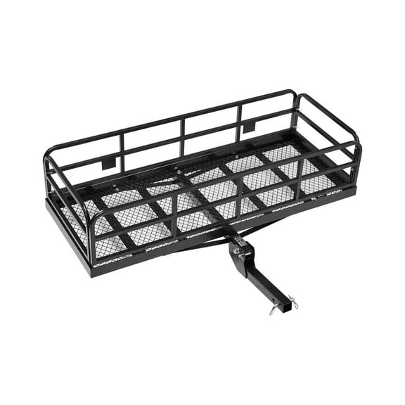 60 x 24 x 14 Inch 500 lbs Capacity Folding Hitch Cargo Carrier with Anti Rattle Stabilizer Pins and Latches for SUV Pickup Truck