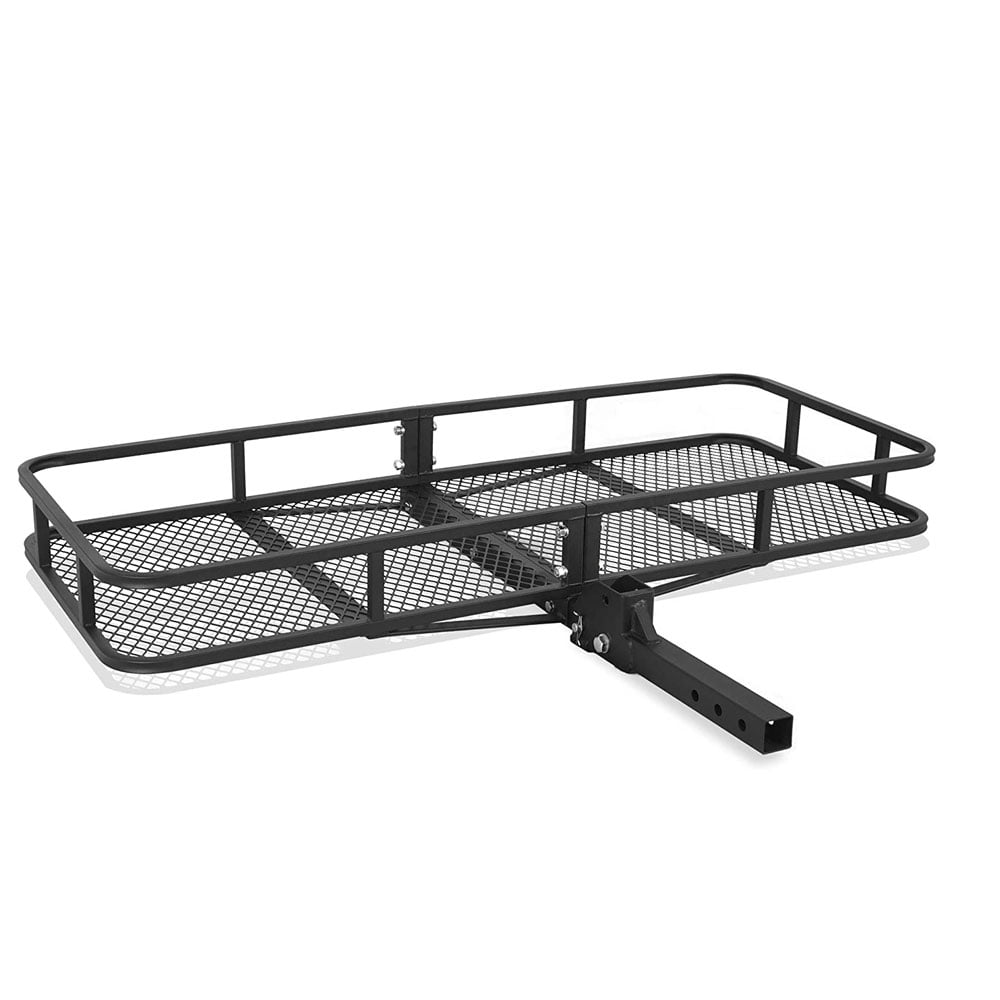 60 x 25" Cargo Rack Carrier, Luggage Basket Rack with 2" Hitch, Rear