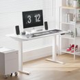 thumbnail image 1 of 60'' x 30'' Dual Motor Electric Adjustable Height Desk (cloud white Top + white Frame), 1 of 7