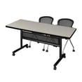 thumbnail image 1 of Regency Kobe 60 x 30 in. Flip-Top Privacy Nesting Table- Maple, 2 Cadence Nesting Chairs, 1 of 7