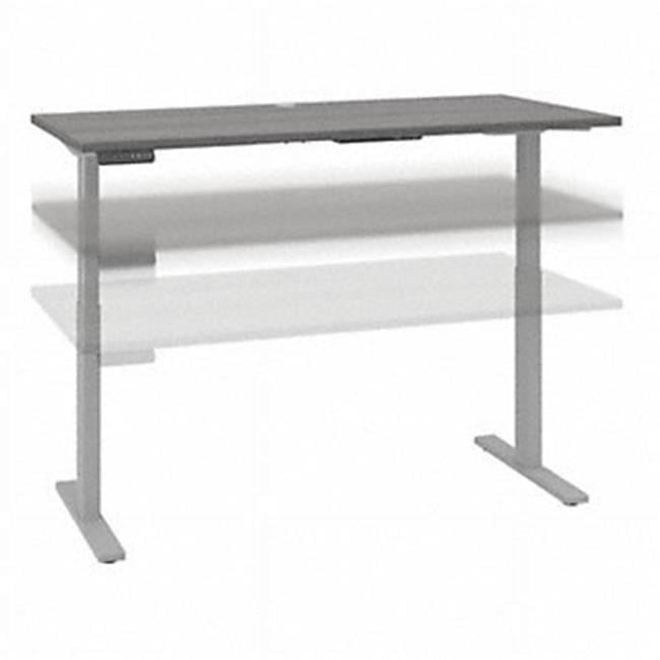 Elevate 60" Platinum Gray Electric Sit/Stand Desk with Keyboard Tray