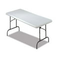 thumbnail image 1 of 60 x 30 x 29 in. Blow Rectangular Molded Folding Table  Gray, 1 of 1