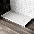 thumbnail image 1 of 60 x 32 Inch White Acrylic Shower Base, Right Drain Rectangular Shower Pan, Single Threshold, Slip Resistant Floor for Bathroom Renovation, 1 of 9