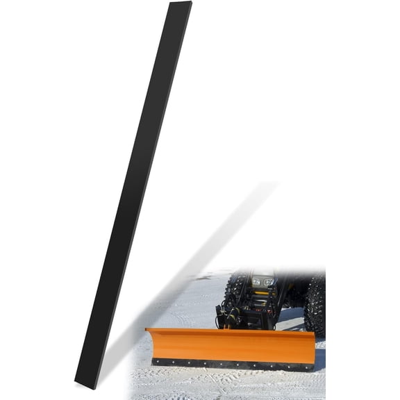 60 x 4 x 0.75 Inch Black Polyurethane Snow Plow Cutting Edge, Heavy Duty Replacement Blade
