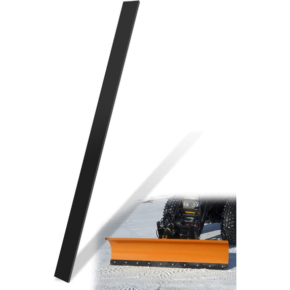 60 x 4 x 0.75 Inch Black Polyurethane Snow Plow Cutting Edge, Heavy Duty Replacement Blade