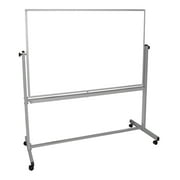 LUXOR Offex 41.5" Contemporary Aluminum Double-Sided Magnetic Board in White