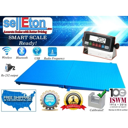 60" x 60" (5'x5') Floor Scale 10,000 x 1 lb Capacity with a Ramp | Medal indca.
