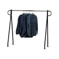 60 x 60 inch Black & Chrome SingleRail Garment Rack