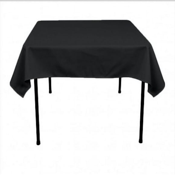60"x 60 inch Square Overlay Tablecloth 100% polyester Wholesale Wedding party", (Color: Black)