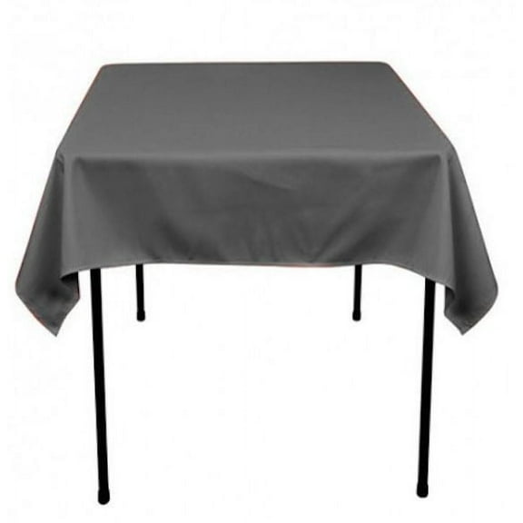 60"x 60 inch Square Overlay Tablecloth 100% polyester Wholesale Wedding party", (Color: Charcoal Grey)