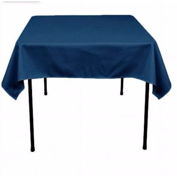 60"x 60 inch Square Overlay Tablecloth 100% polyester Wholesale Wedding party", (Color: Navy Blue)