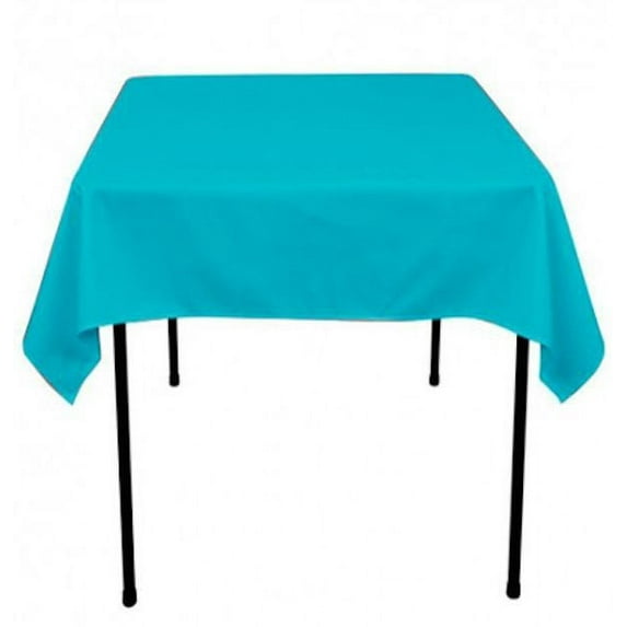 60"x 60 inch Square Overlay Tablecloth 100% polyester Wholesale Wedding party", (Color: Turquoise)