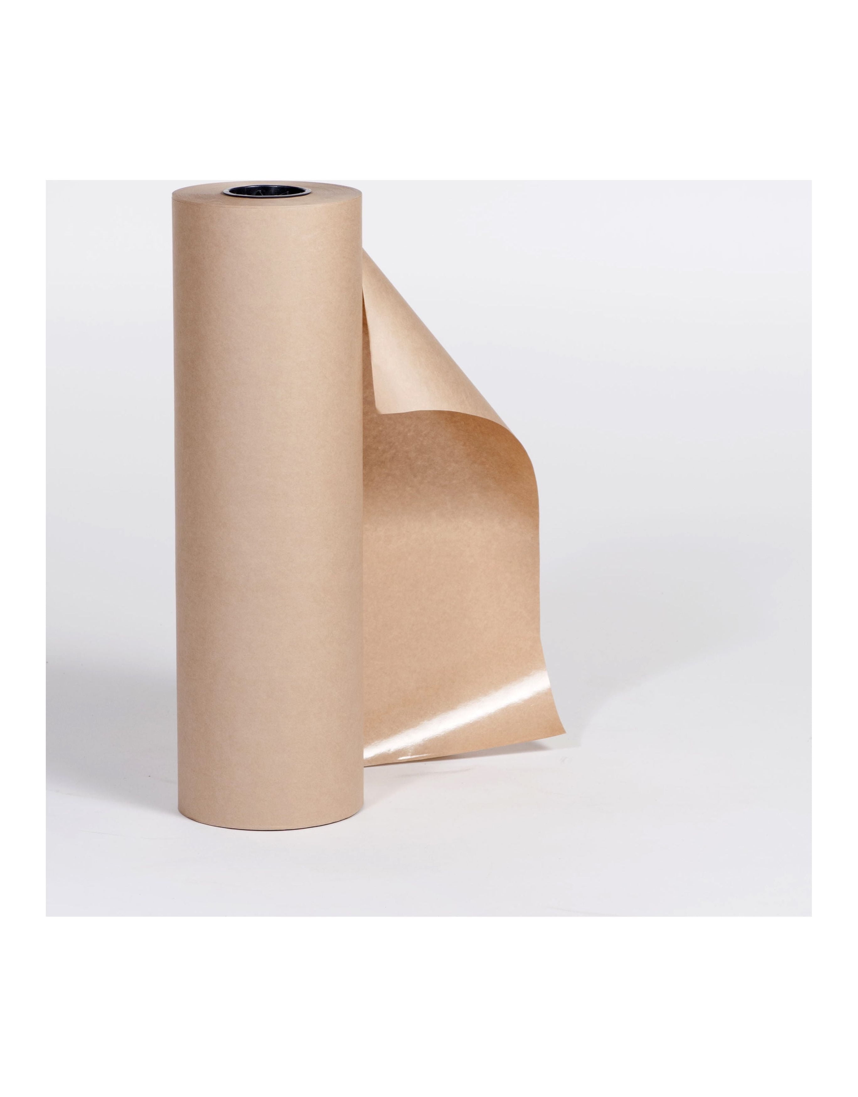60" x 600' Poly Coated Kraft Paper Roll 10# gloss coating Ideal for Wrapping Metal Items - 1 Roll