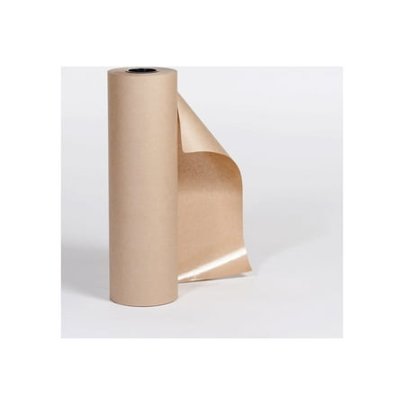 60" x 600' Poly Coated Kraft Paper Roll 10# gloss coating Ideal for Wrapping Metal Items - 1 Roll