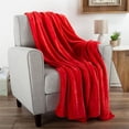 thumbnail image 1 of 60 x 70 in. Chenille Throw Blanket for Couch, Home Decor, Bed, Sofa & Chair-Oversized, Crimson Red, 1 of 1