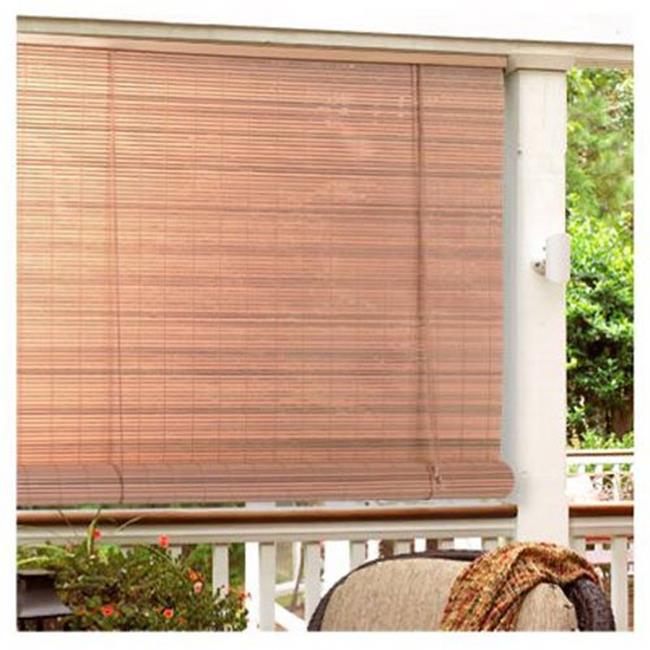 Cord-Free Bamboo Fabric Outdoor Roll-Up Shade - 60" x 72"