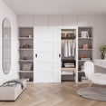 thumbnail image 1 of 28" X 80" Sliding Pocket Door White Standard Door with Hardware Kit Set, 1 of 7