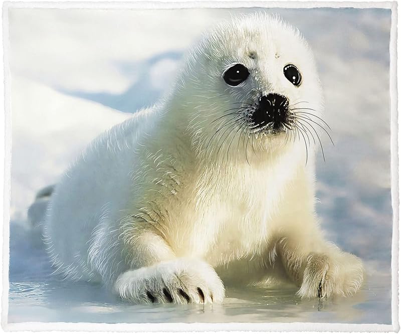 60 "x 80" Dogs Sherpa Blanket Cute Puppies Throw Blanket Super Soft