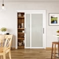 thumbnail image 1 of 60" x 80" Height 1 Lite Closet Sliding Door with Hardware & Handles, 1 of 8