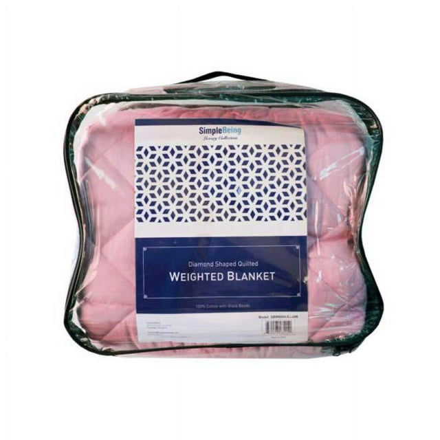 60 x 80 in. 20 lbs Simple Being Shell Pink Weighted Blanket