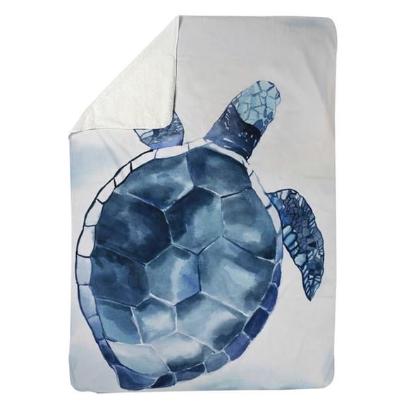 60 x 80 in. Blue Turtle-Sherpa Fleece Blanket