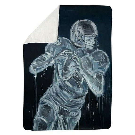 60 x 80 in. Football Player-Sherpa Fleece Blanket