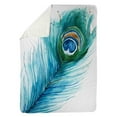 thumbnail image 1 of 60 x 80 in. Long Peacock Feather-Sherpa Fleece Blanket, 1 of 1