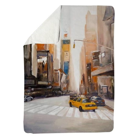 60 x 80 in. New-York City Center-Sherpa Fleece Blanket