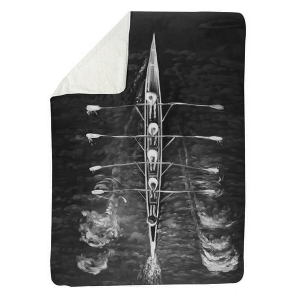 60 x 80 in. Rowing Boat-Sherpa Fleece Blanket